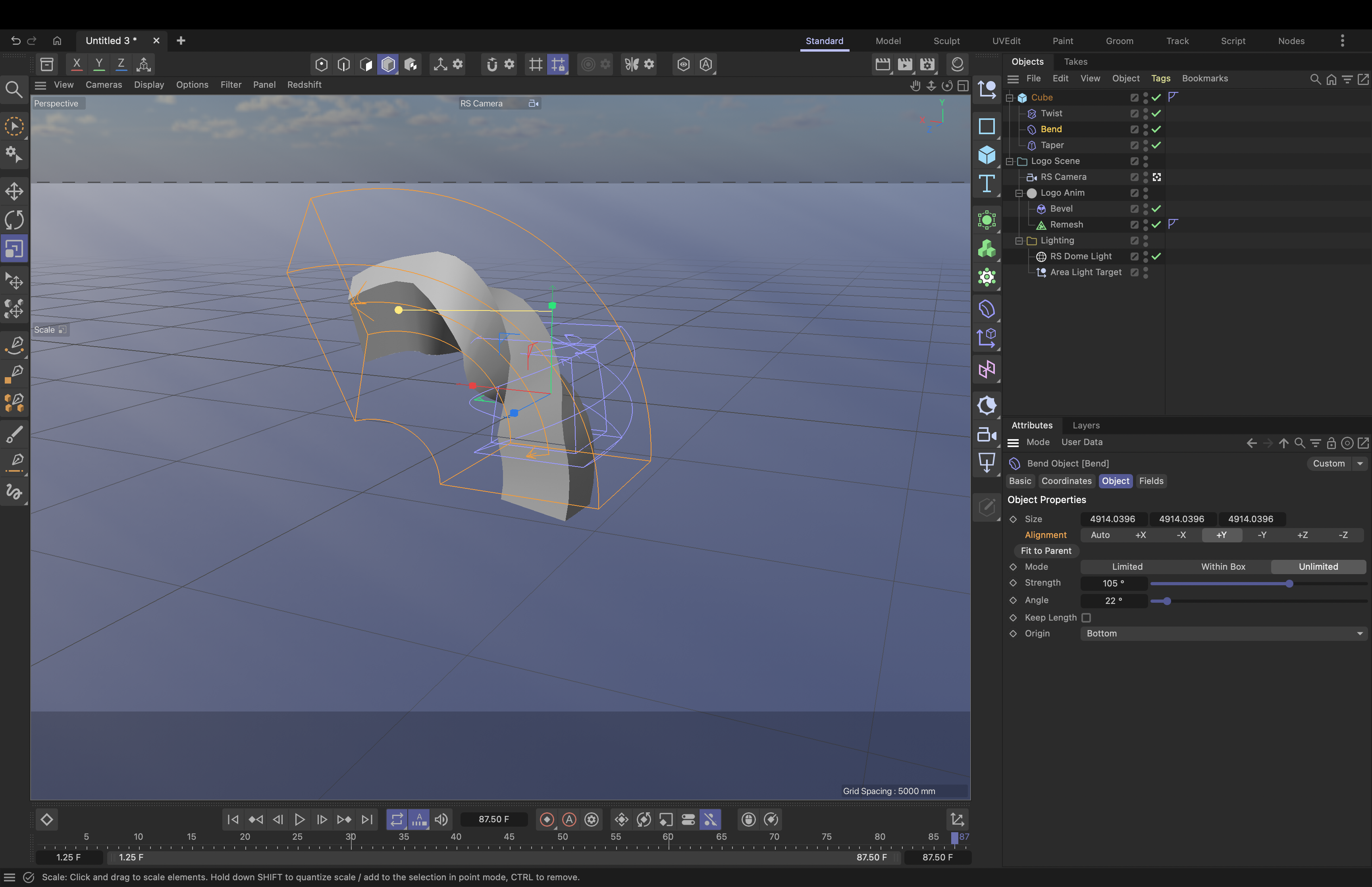 Screenshot of the first exploration from tutorial 2.